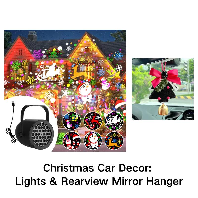 Joytutus 16 Pattern Christmas Projection Light USB Snowflake Lamp for Car Home Decor USB Powered Versatile Easy to Use for Christmas Halloween Party