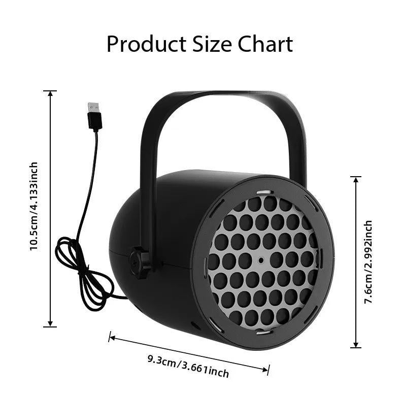 Joytutus 16 Pattern Christmas Projection Light USB Snowflake Lamp for Car Home Decor USB Powered Versatile Easy to Use for Christmas Halloween Party